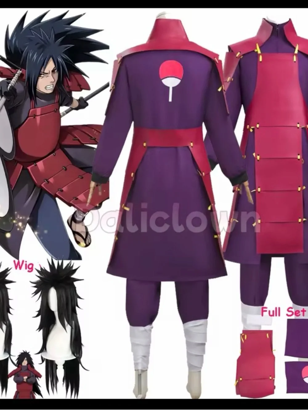 Japanese Anime Uchiha Madura costume for men - Picture 1 of 8